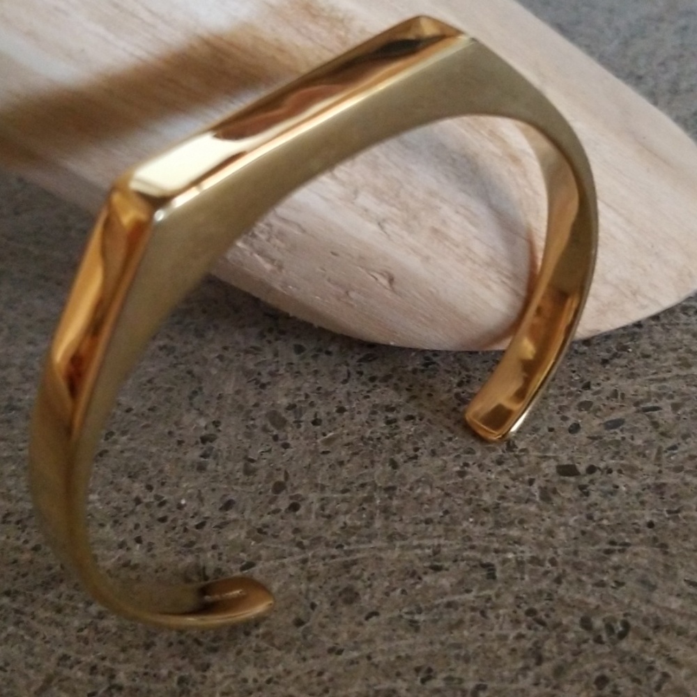 Solid brass cuff bracelet - Picture 2 of 2